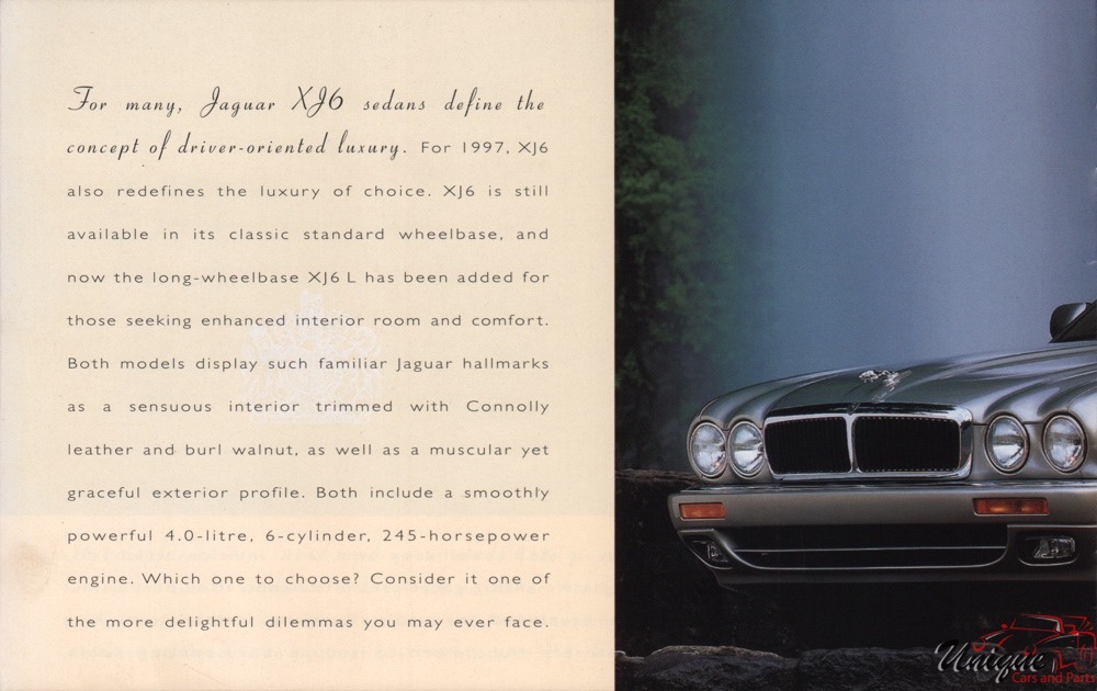 1997 Jaguar Model Lineup Brochure Page 12